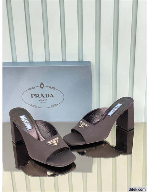 blue prada slides|prada high heeled sandals.